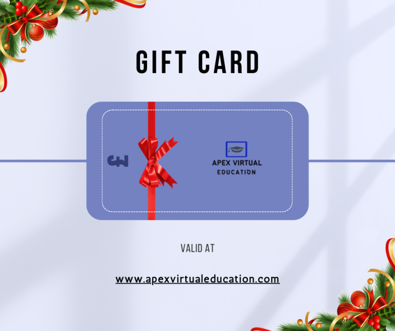 Apex Virtual Education Gift Cards | Give the Gift of Learning this Christmas